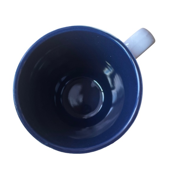 CALIFORNIA PANTRY Let It Snow Ceramic Mug White with Blue Snowflakes 14 oz. - Picture 4 of 7